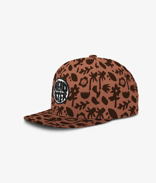 Floral Shadows Snapback - Red Clay
