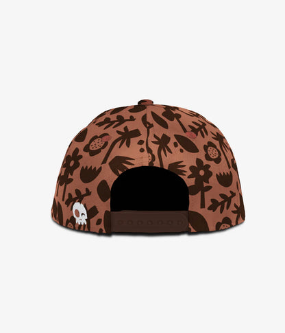 Floral Shadows Snapback - Red Clay