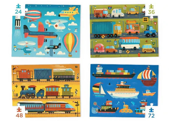 Four Puzzle Set - Vehicles