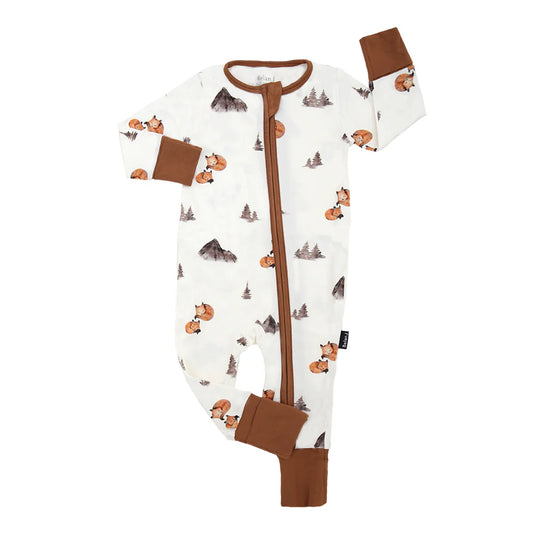 Foxes - Footless Sleeper with Fold-Over Cuffs