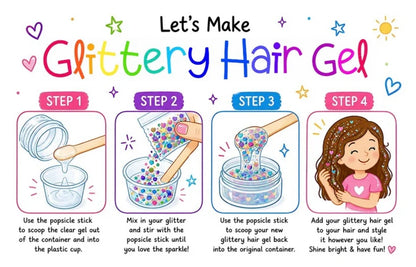 DIY Glittery Hair Gel Kit