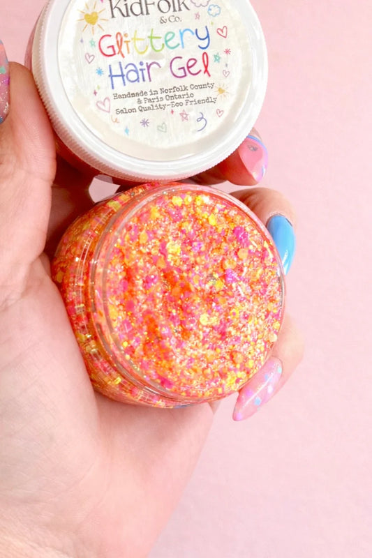 Peachy Keen Glittery Hair Gel