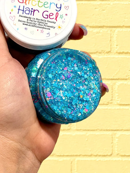 Pool Party Glittery Hair Gel