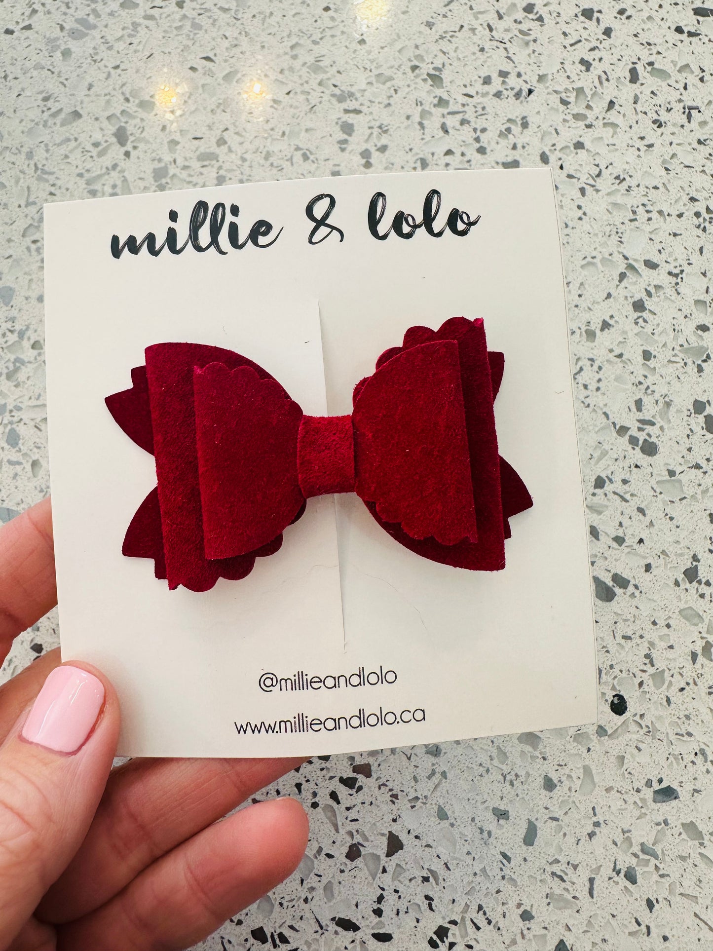 Valentines Clip Hair Bows