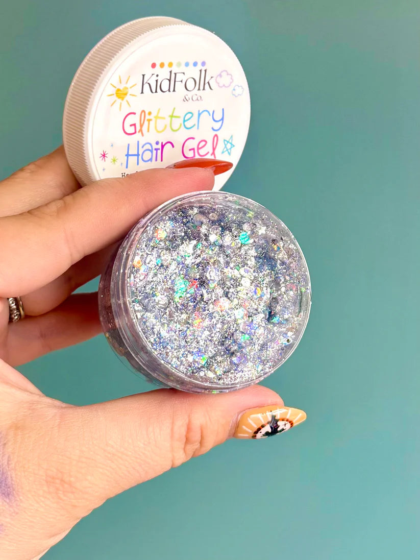 Silver Bells Glittery Hair Gel