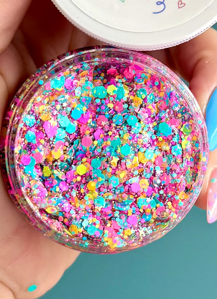 Rainbow Hour Glittery Hair Gel