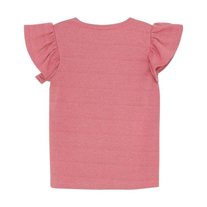 Pink Tee with Gold Glitter