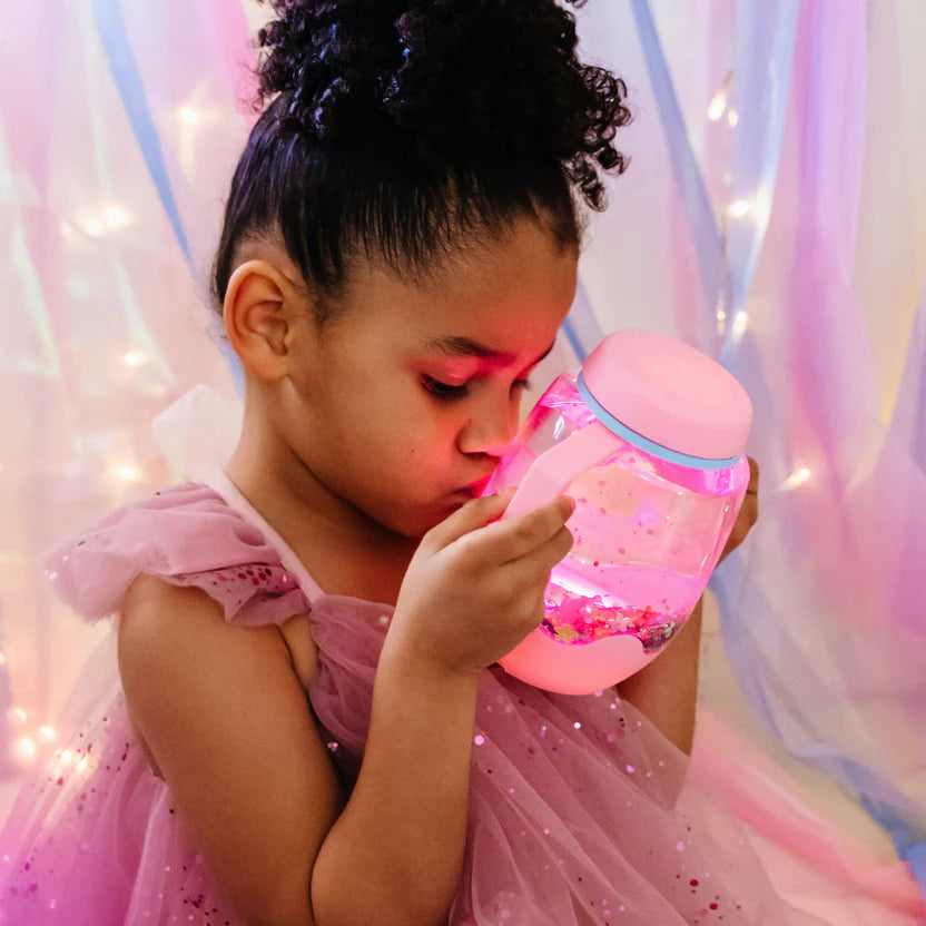 Bubblegum Pink Light Up Sensory Jar
