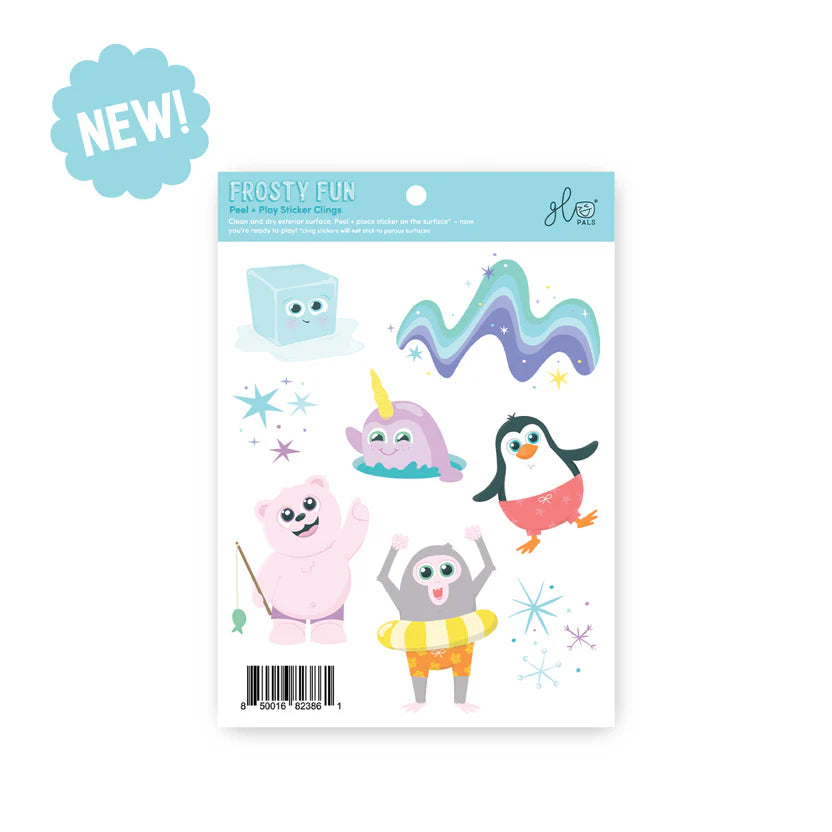 Frosty Fun Peel + Play Cling Stickers