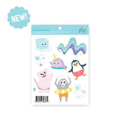 Frosty Fun Peel + Play Cling Stickers