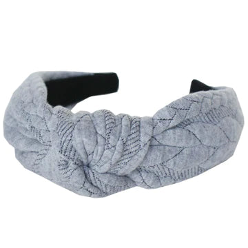 Grey Braided Hoop Headband