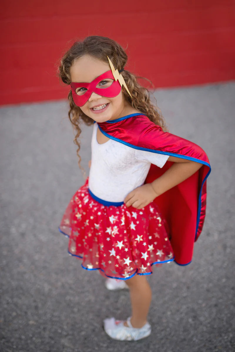 Superhero Tutu Cape and Mask Set (4-6)