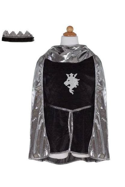 Silver Knight Set with Tunic, Cape and Crown (5-6 Years)