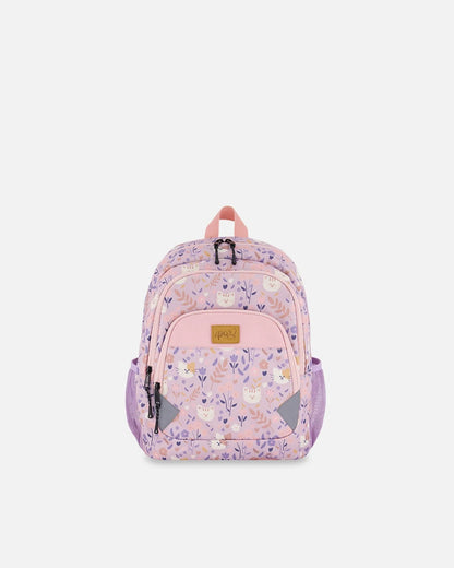 Little Kids Backpack Lilac Cat Print