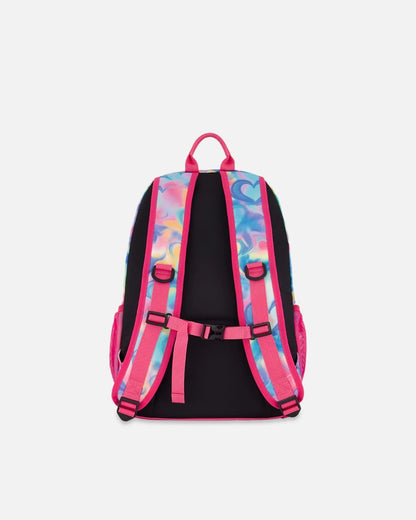 Kids Backpack Rainbow Heart Print