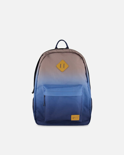 Kids Backpack Blue And Beige Gradient