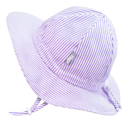 Cotton Floppy Hat - Purple Stripe