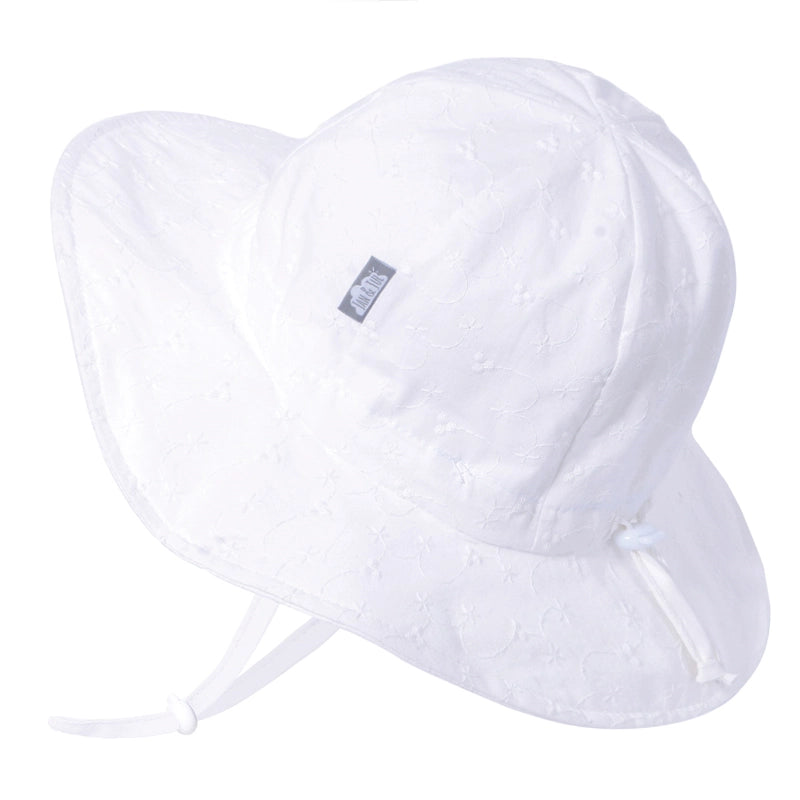 Cotton Floppy Hat - White Eyelet