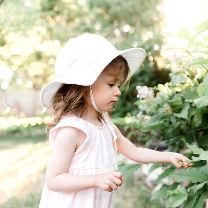 Cotton Floppy Hat - White Eyelet