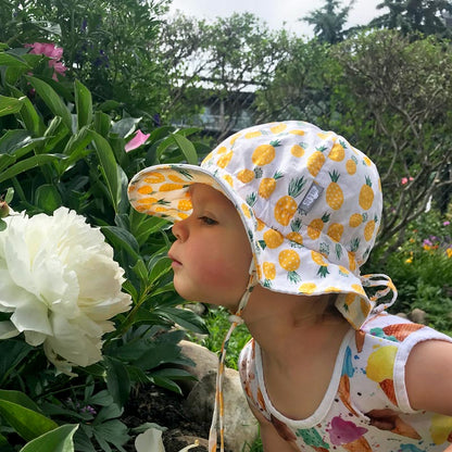 Cotton Floppy Hat - Yellow Pinepple
