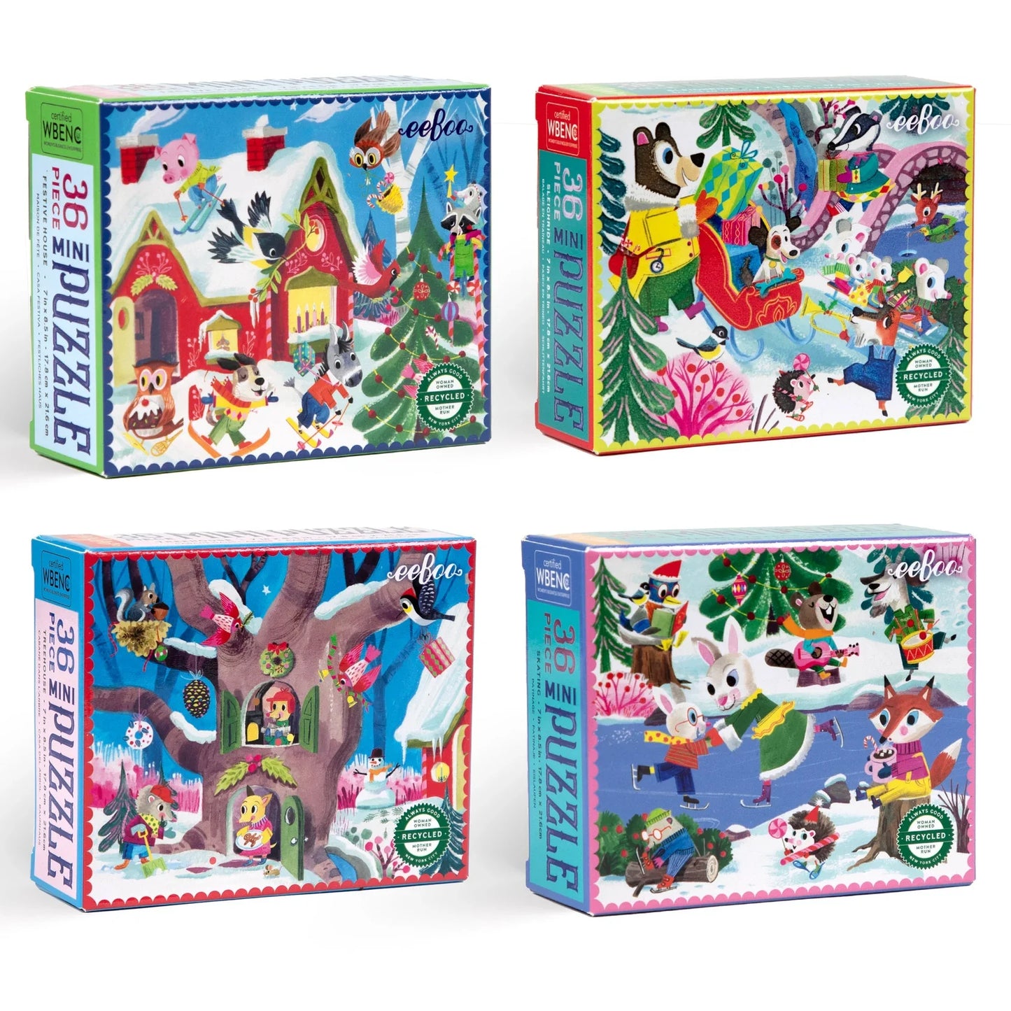 Mini 36pc Woodland Holiday Mini Puzzle
