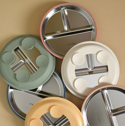 Stainless and silicone suction plate