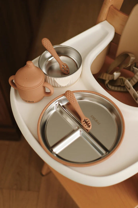 Stainless and silicone suction plate
