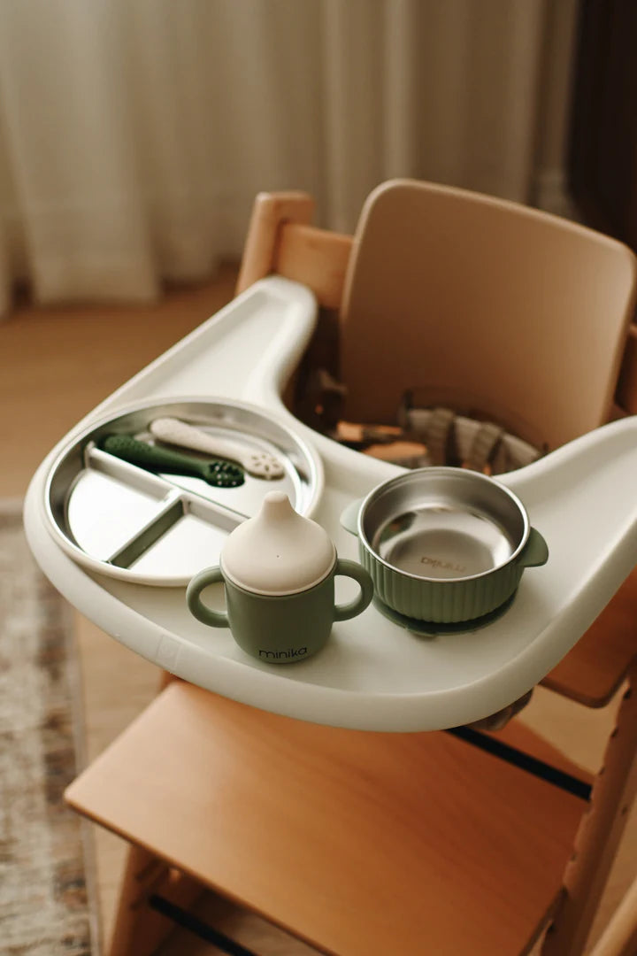 Stainless and silicone suction plate