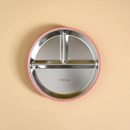 Stainless and silicone suction plate
