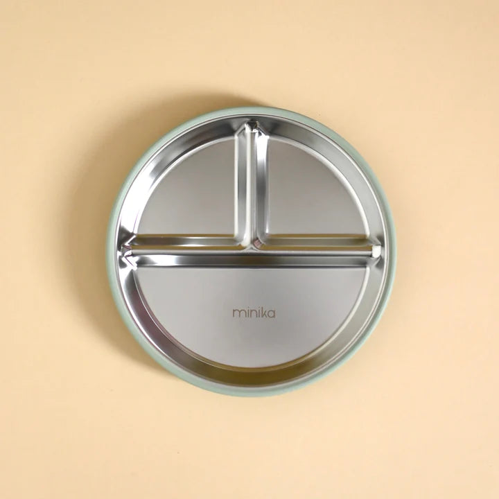Stainless and silicone suction plate