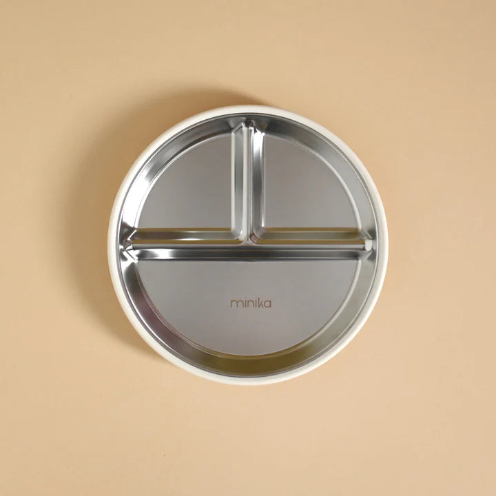Stainless and silicone suction plate