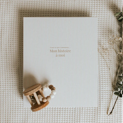 French Baby book - Beige Lined