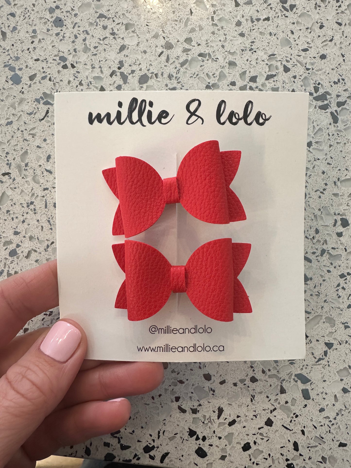 Valentines 2 Pack Bow Clips