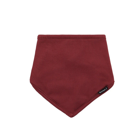 Ribbed Burgundy Bandana Bib