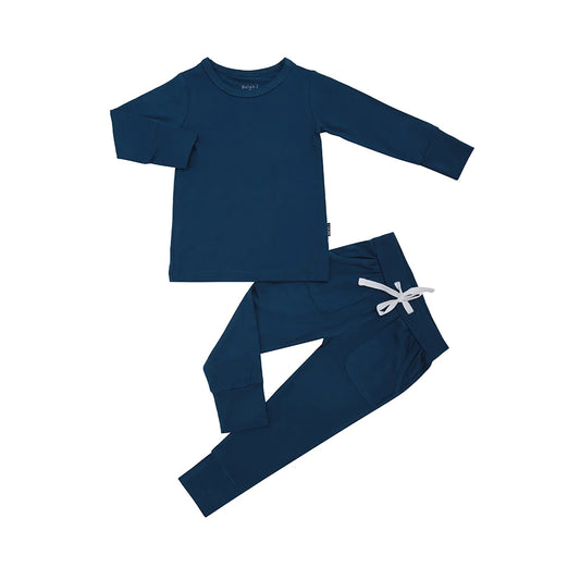 Long Sleeve PJ Pocket Jogger Set - Deep Blue