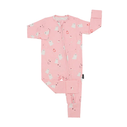 Pink Ghosts Sleeper/Romper
