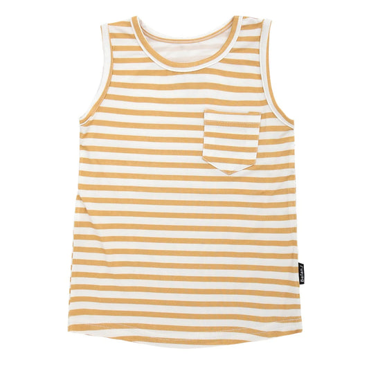 Pocket Tank Top - Sun Stripe