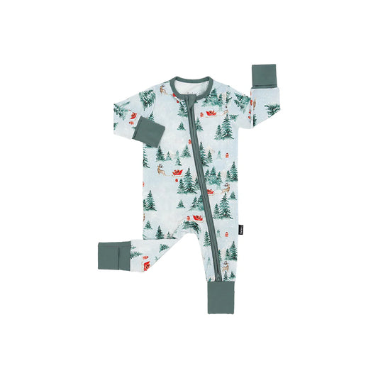 Sleigh Ride Footless Zipper Sleepers