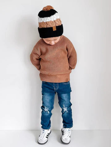 Nutmeg Chunky Pom Beanie