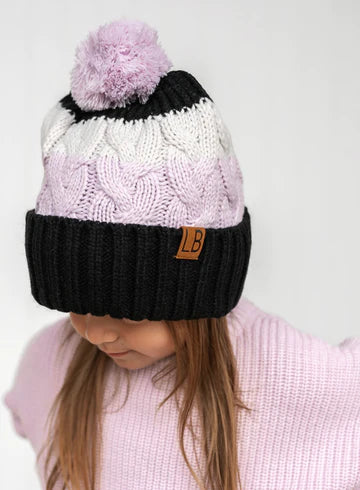 Lavender Chunky Pom Beanie