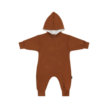 Hooded Jumpsuit - Rust