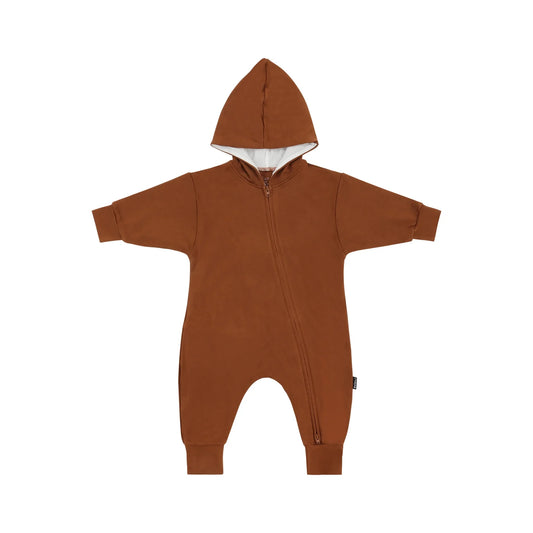 Hooded Jumpsuit - Rust
