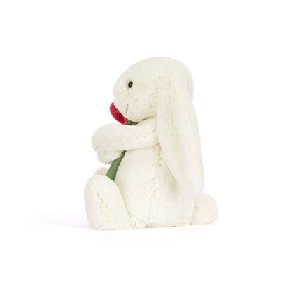 Cream Bunny with Rose