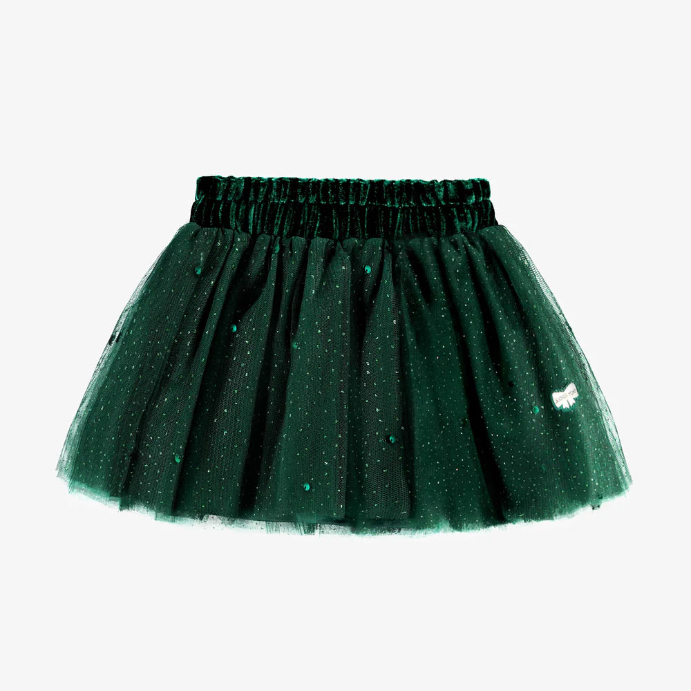 Green Sequined Skirt