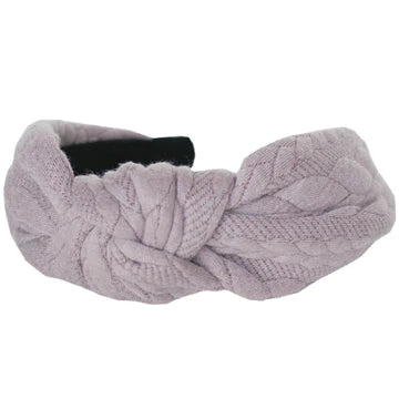 Lilac Braided Knit Hoop Headband