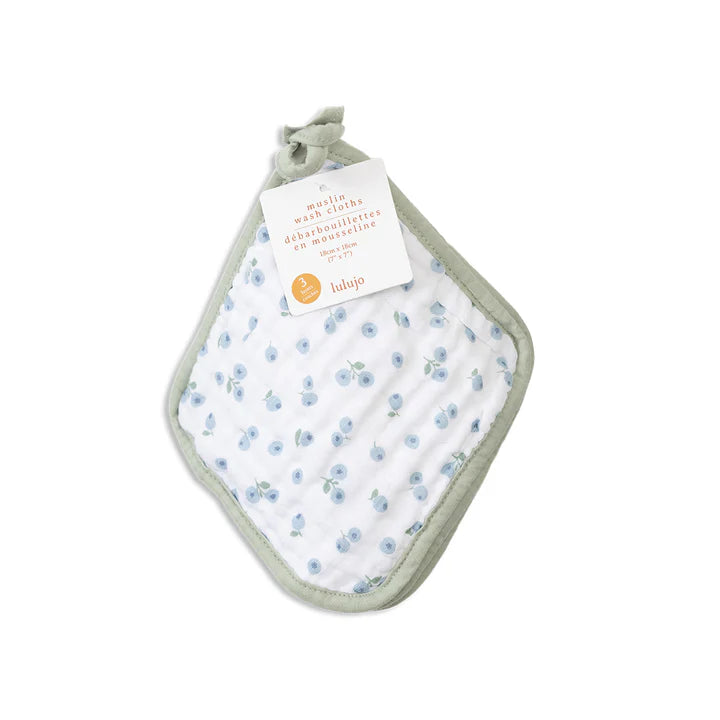Blueberries - Muslin Wash Cloths