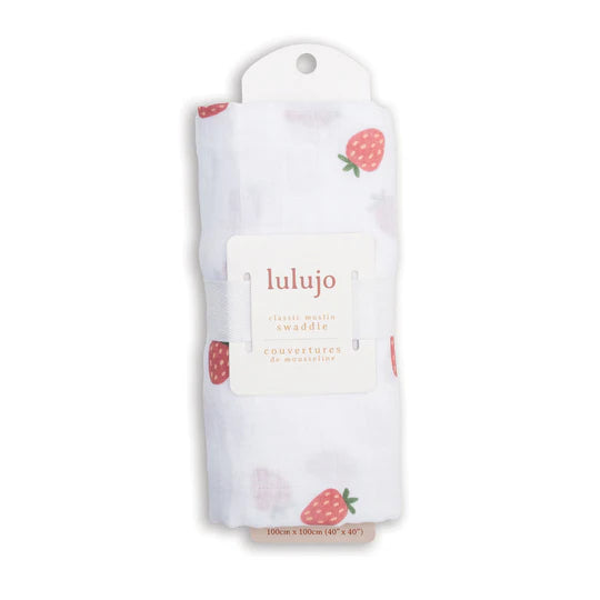 Strawberries - Muslin Swaddle