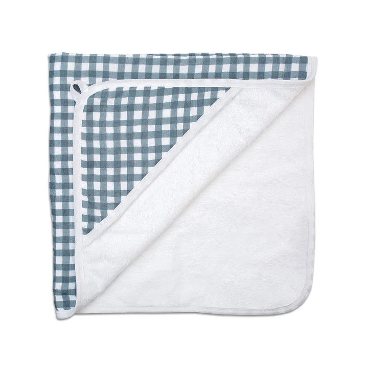 Navy Gingham - Hooded Towel