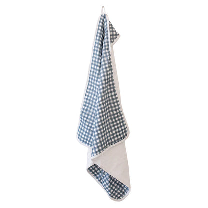Navy Gingham - Hooded Towel