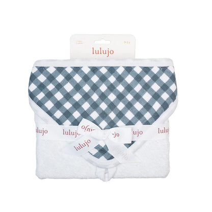 Navy Gingham - Hooded Towel